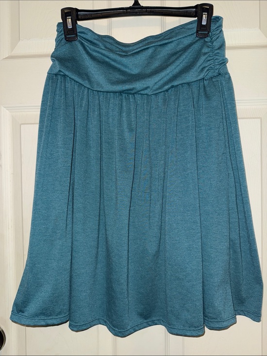 HALARA Dresses & Skirts - HALARA Teal Circle Skirt with Fold-Over Waist